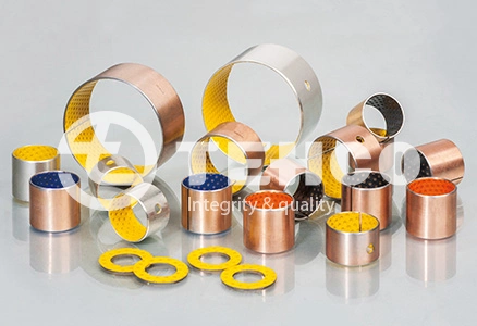 TCB201 Self-lubricating Bearing Steel Backing Bronze Powder PAP20 With POM Inside Forming Machine Tools Bushing.